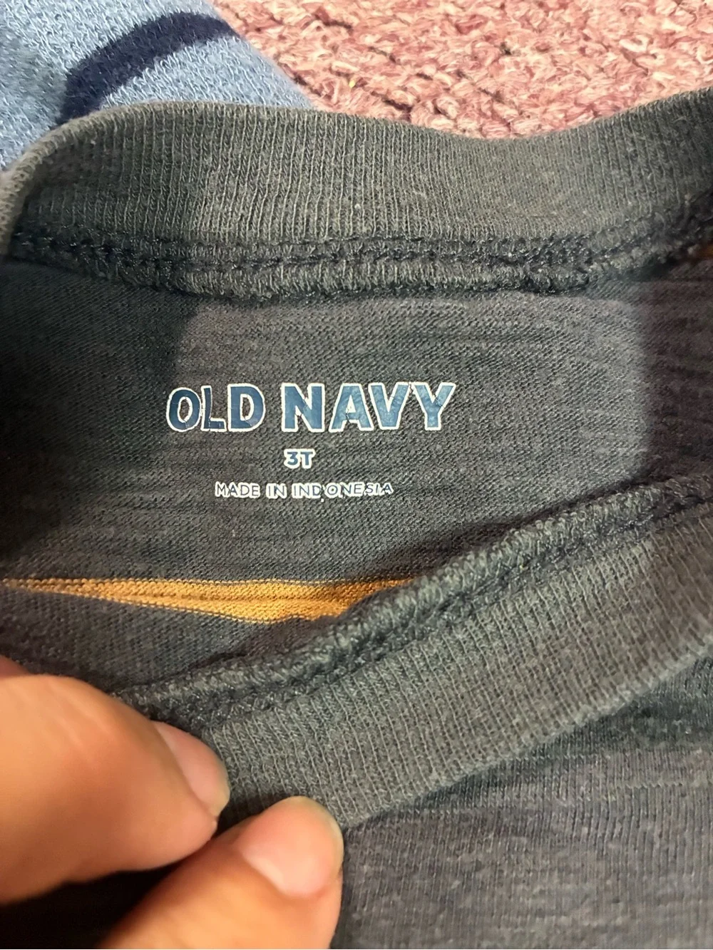 Old Navy Boys Long-Sleeve Stripe & Solid Tee Mix - Blue, Green, Yellow, Gray